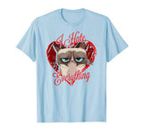 Grumpy Cat Hates Everything Heart Valentine’s Day T-Shirt