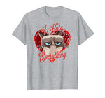 Grumpy Cat Hates Everything Heart Valentine’s Day T-Shirt