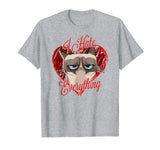 Grumpy Cat Hates Everything Heart Valentine’s Day T-Shirt