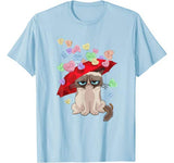 Grumpy Cat Valentine’s Day Raining Candy Hearts T-Shirt