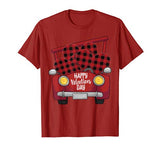 Happy Valentine’s Day Red Truck Buffalo Plaid Heart Love Kid T-Shirt