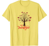 Happy Valentine’s Day Teen Girls Women Love Heart Tree T-Shirt