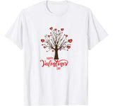 Happy Valentine’s Day Teen Girls Women Love Heart Tree T-Shirt
