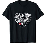 Happy Valentine’s Day Women Girls Diamond & Heart Valentines T-Shirt