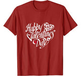 Happy Valentine’s Day Women Girls Diamond & Heart Valentines T-Shirt