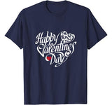 Happy Valentine’s Day Women Girls Diamond & Heart Valentines T-Shirt