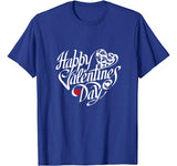 Happy Valentine’s Day Women Girls Diamond & Heart Valentines T-Shirt