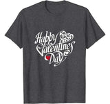 Happy Valentine’s Day Women Girls Diamond & Heart Valentines T-Shirt