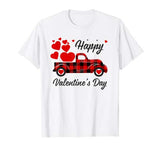 Happy valentine’s day buffalo plaid truck T-Shirt