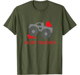 Heart Crusher shirt  Boy Valentines Day T Shirt  Truck Tee