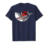 Heart Riding Shark Valentine’s Day Funny Boys Girls Kids T-Shirt