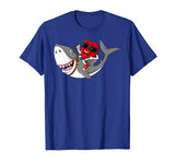 Heart Riding Shark Valentine’s Day Funny Boys Girls Kids T-Shirt
