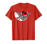 Heart Riding Shark Valentine’s Day Funny Boys Girls Kids T-Shirt