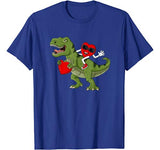 Heart Riding T Rex Valentine’s Day Funny Boys Girls T-Shirt