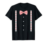 Hearts Bow Tie & Suspenders Valentine’s Day Costume T-Shirt