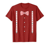 Hearts Bow Tie & Suspenders Valentine’s Day Costume T-Shirt