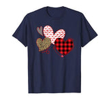 Hearts and Arrows Leopard Plaid Valentines Day Shirts Women T-Shirt