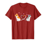 I Love My Cat T-Shirt Cats Lovers Couple Valentines Day Tee