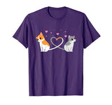 I Love My Cat T-Shirt Cats Lovers Couple Valentines Day Tee