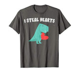 I Steal Hearts Valentine’s Day Dinosaur Gift Shirt for Boy