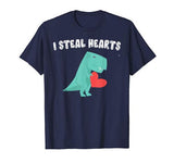 I Steal Hearts Valentine’s Day Dinosaur Gift Shirt for Boy