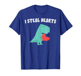 I Steal Hearts Valentine’s Day Dinosaur Gift Shirt for Boy