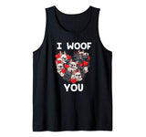 I Woof You French Bulldog Frenchie Valentines Day Shirt Tank Top