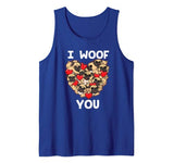 I Woof You Pug Valentines Day Shirt Love Dog Kids Puppies Tank Top