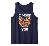 I Woof You Pug Valentines Day Shirt Love Dog Kids Puppies Tank Top