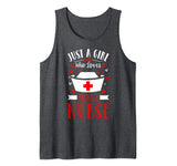Just A Girl Who Loves Being A Nurse – Nurse Valentines Day Tank Top