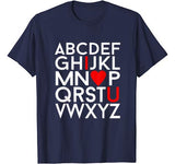 Kids Valentine’s Day Shirt  ABC I Love You valentines shirt