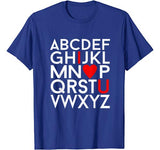 Kids Valentine’s Day Shirt  ABC I Love You valentines shirt