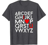 Kids Valentine’s Day Shirt  ABC I Love You valentines shirt