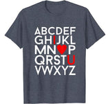 Kids Valentine’s Day Shirt  ABC I Love You valentines shirt
