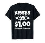 Kisses 25 Cents Funny Kids Valentines Day T-Shirt Boys Girls