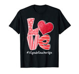 LOVE Heart 1st Grade Teacher Life Valentine’s Day Gifts T-Shirt