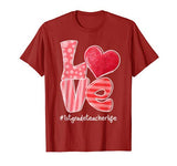 LOVE Heart 1st Grade Teacher Life Valentine’s Day Gifts T-Shirt