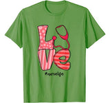 LOVE Stethoscope Nurse Life Cute Valentine’s Day Gifts T-Shirt