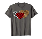 Leopard Heart – Buffalo Plaid Heart Valentine Day T-Shirt