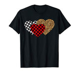 Leopard Heart – Buffalo Plaid Heart Valentine Day T-Shirt