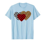 Leopard Heart – Buffalo Plaid Heart Valentine Day T-Shirt