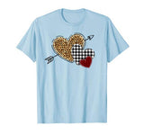 Leopard Heart – Buffalo Plaid Heart Valentine Day T-Shirt