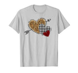 Leopard Heart – Buffalo Plaid Heart Valentine Day T-Shirt