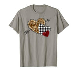 Leopard Heart – Buffalo Plaid Heart Valentine Day T-Shirt