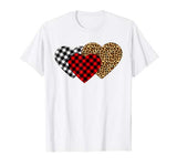 Leopard Heart – Buffalo Plaid Heart Valentine Day T-Shirt