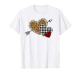Leopard Heart – Buffalo Plaid Heart Valentine Day T-Shirt