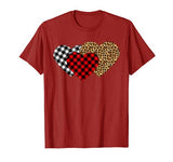 Leopard Heart – Buffalo Plaid Heart Valentine Day T-Shirt