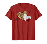 Leopard Heart – Buffalo Plaid Heart Valentine Day T-Shirt