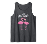 Let’s Flamingle Valentines Day Flamingo Couple Love Tank Top