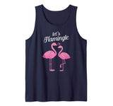 Let’s Flamingle Valentines Day Flamingo Couple Love Tank Top